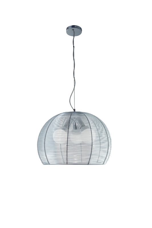 Top light Toplight Basket Pendelleuchte modern d.40 cm 60W aus verchromtem Metall mit Aluminiumdiffusor - E27x3 Fassung Image