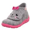 Hausschuh SUPERFIT "HAPPY OCTI WMS: Mittel", Kinder, Gr. 23, bunt (hellgrau, pink), Filz, casual, Schuhe, Babyschuh mit Klettverschluss, Größenschablone zum Download