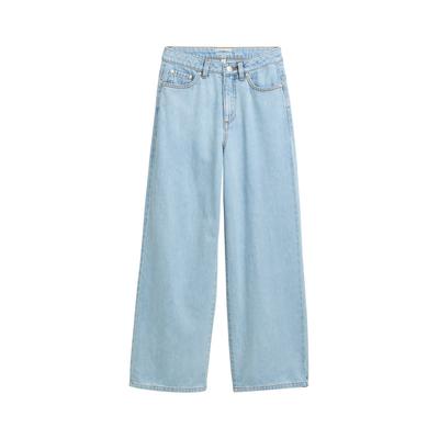 Weite Jeans TOM TAILOR, Mädchen, Gr. 164, N-Gr, clean bleached blau, Denim/Jeans, Obermaterial: 100% Baumwolle. Futter: 100% Baumwolle, casual, normal, Jeans, im 5-Pocket-Style Image