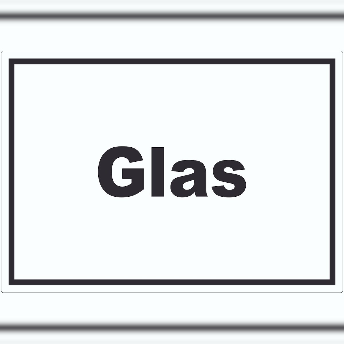 HB-Druck Glas Mülltrennung Aufkleber mit Text A2 (420x594mm) Image