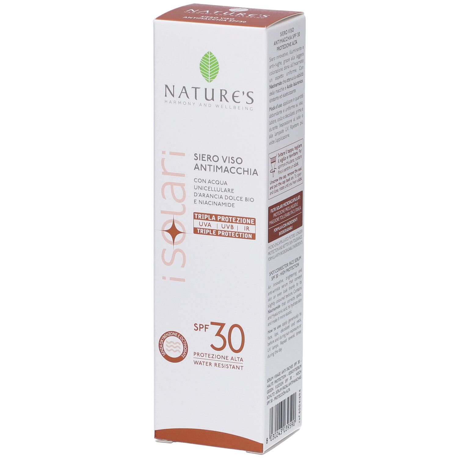 Nature'S iSolari Siero Viso Antimacchia SPF30 50 ml