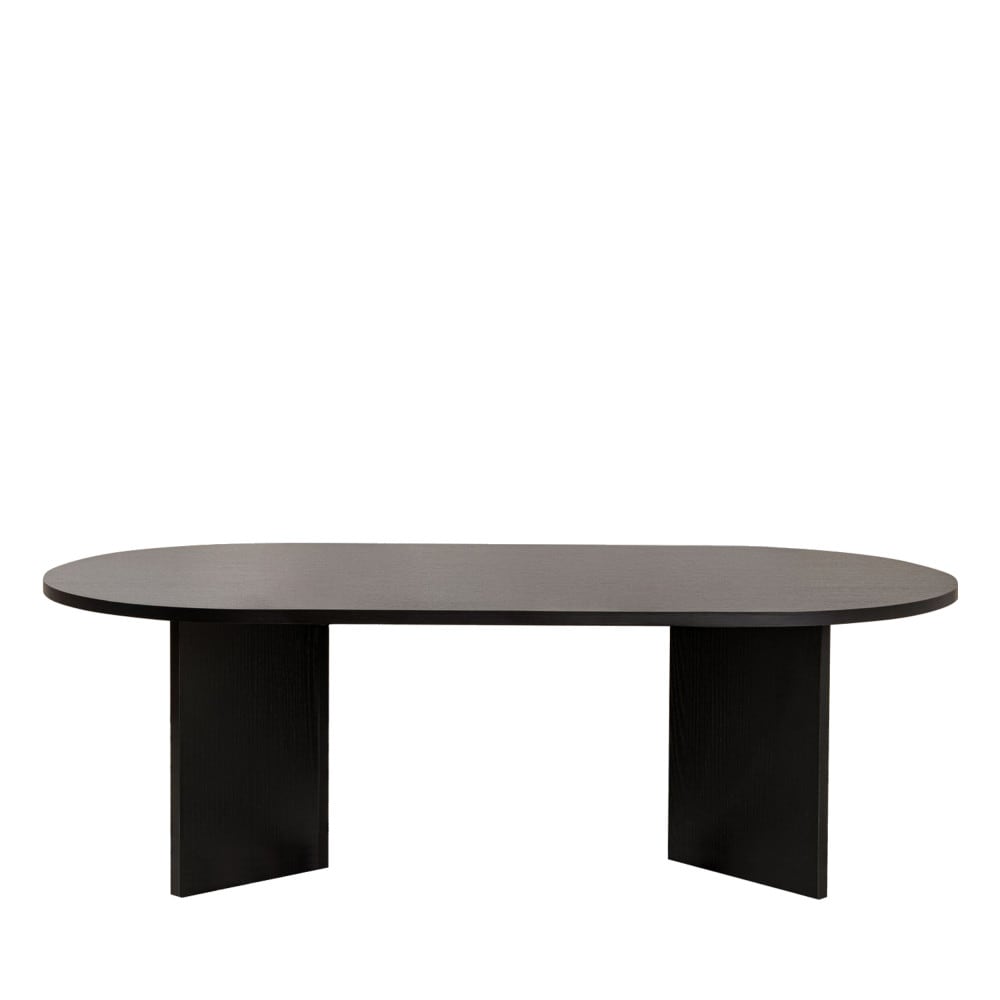 Table basse ovale en bois 119x60cm - Noir