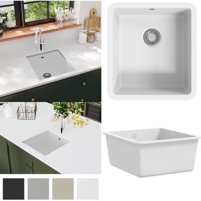 Granitspüle Einzelbecken Weiß - Spülbecken - Küchenspüle - Home & Living Image