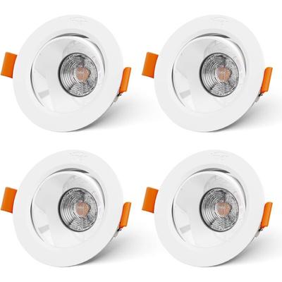 Set mit 4 extraflachen LED-Einbaustrahlern, 7 w, Badezimmer-LED-Einbaustrahler, Neutralweiß 4000 k, Image