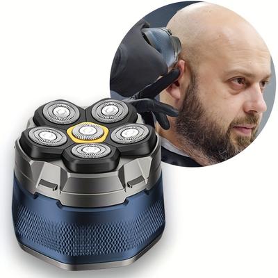 TEMU Electric Head Hair Shaver, Upgraded Head Shaver 6 , Rechargeable Electric Shaver For Men, Bald Head Polish, , Hair Clipper, Trimmer, And Shaving Machine With 6 Heads, A Smooth Image