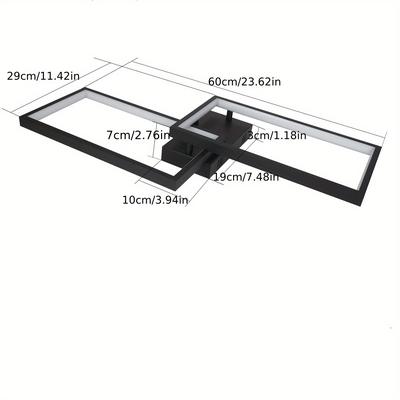 TEMU White/black Ceiling Light Remote Control Dimmable 40w Living Room Lamp Made Of Metal Bedroom Lamp Kitchen Lamp Bedroom Dining Room Living Room Hallway Image