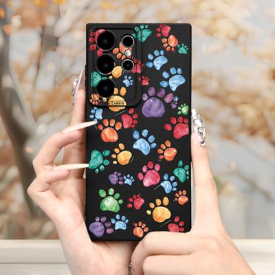 TEMU Paw Attractive Theme Pattern Phone Texture And For Galaxys20fe/s21fe/s23/s23ultra/s23plus/s23fe/a52/a54/a53/a14/a15 Image