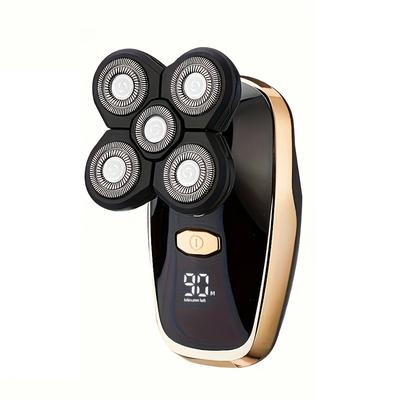 TEMU Electric Razor For Men Electric Head Hair Shaver Led Display - Mens Cordless Rechargeable Bald Head Razor ,five Blade Electric Shaver Image