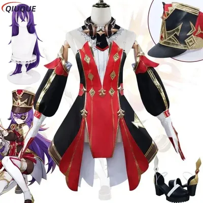 Chev reuse Cosplay Kostüm Hut Perücke Schuhe Spiel anzug Fontaine Leader Kleid Frauen Halloween Image