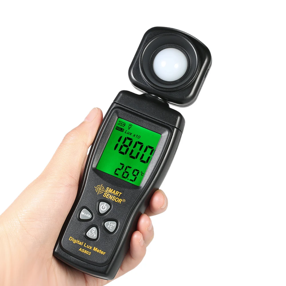 SMART SENSOR Mini Digital Lux Meter LCD Display Handheld Illuminometer Luminometer Photometer Luxmeter Licht Meter 0-200000 Lux Image