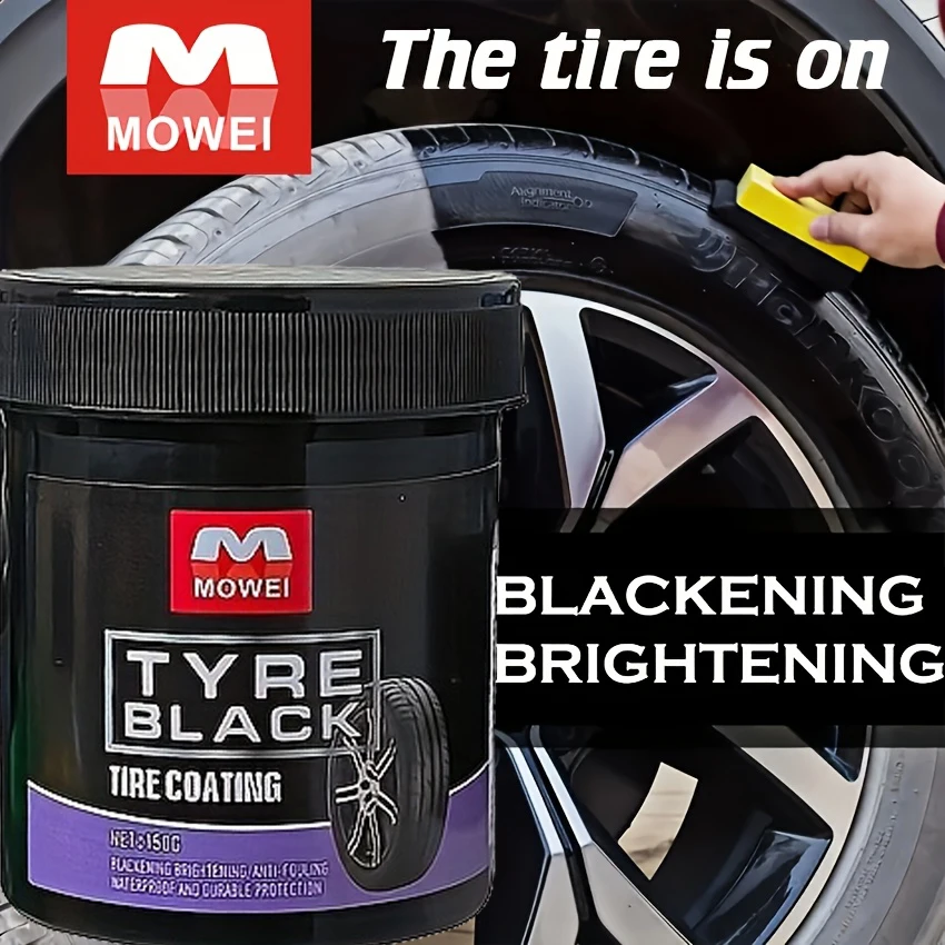 Reifenpflegewachs, Reparaturmittel aus Kunststoff und Gummi für alle Automodelle, wasserfeste Wartungs- und Reinigungscreme für Außenglanz Image