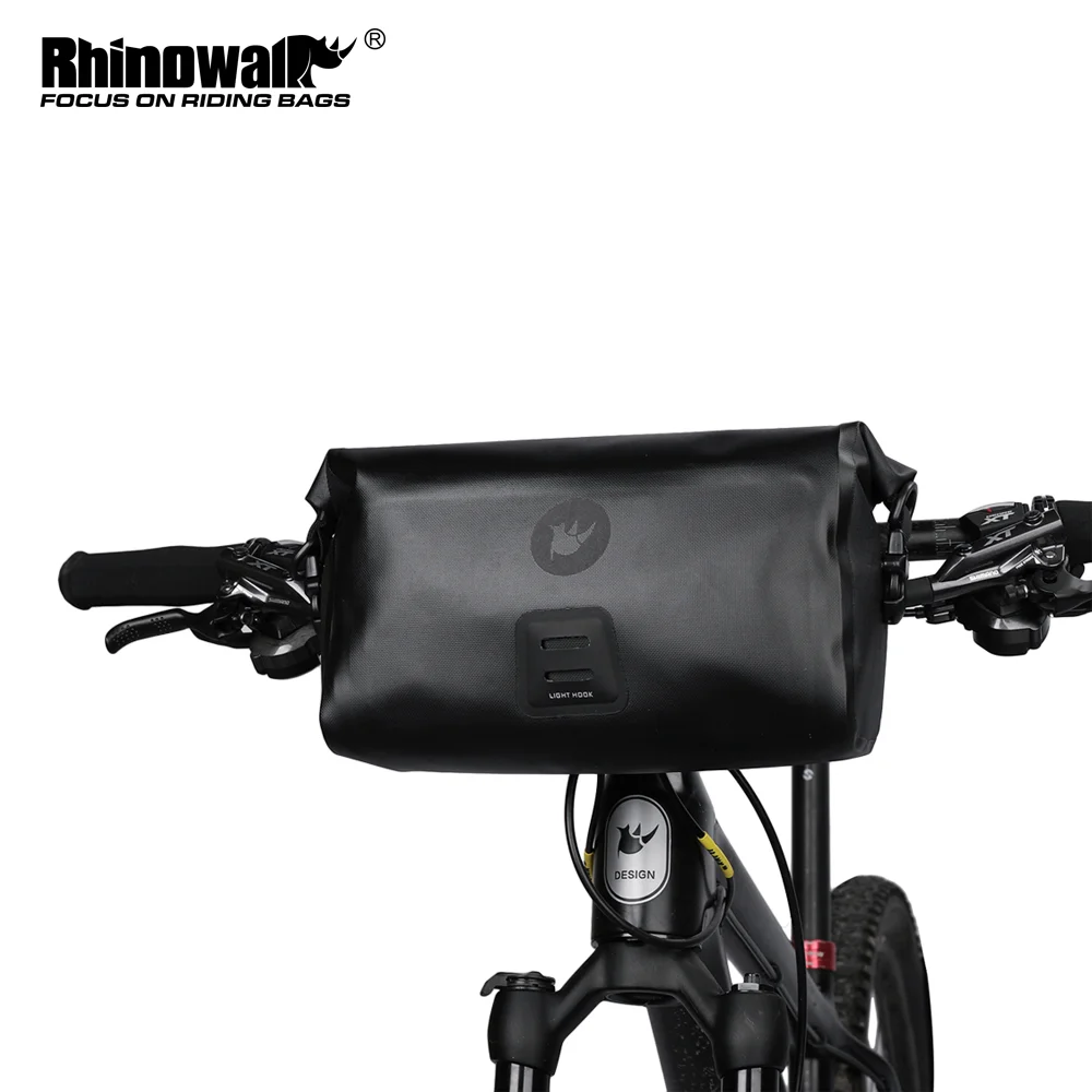 Rhinowalk Fahrrad-Lenkertasche, 4 l–12 l, wasserdicht, 2-teilig, Vorderkorb, Fahrradtasche, MTB, Fahrradrahmentasche, Gepäckträgertasche, Fahrradzubehör Image