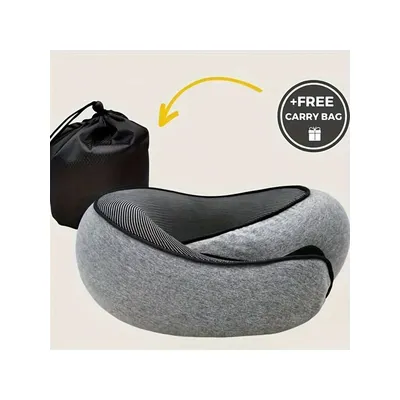 1pc Ultimate Memory Foam Travel Pillow - Ergonomic U-shape for Instant Neck Support & Comfort - Durable, Slow Rebound