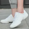 Tanz-Turnschuhe für Erwachsene, Damen, weiß, Jazz-/Quadrat-Tanzschuhe, Wettkampf-Aerobic-Schuhe, Fitness-Studio-Schuhe, Übergröße 33–45