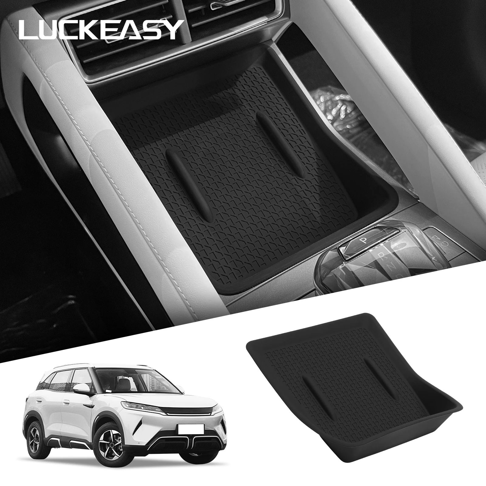 Für BYD Yuan Pro 2024 2025 Drahtlose Lade Pad Innen Zubehör Nicht-slip Pad Auto Telefon Ladegerät Matte Schutz matte Image