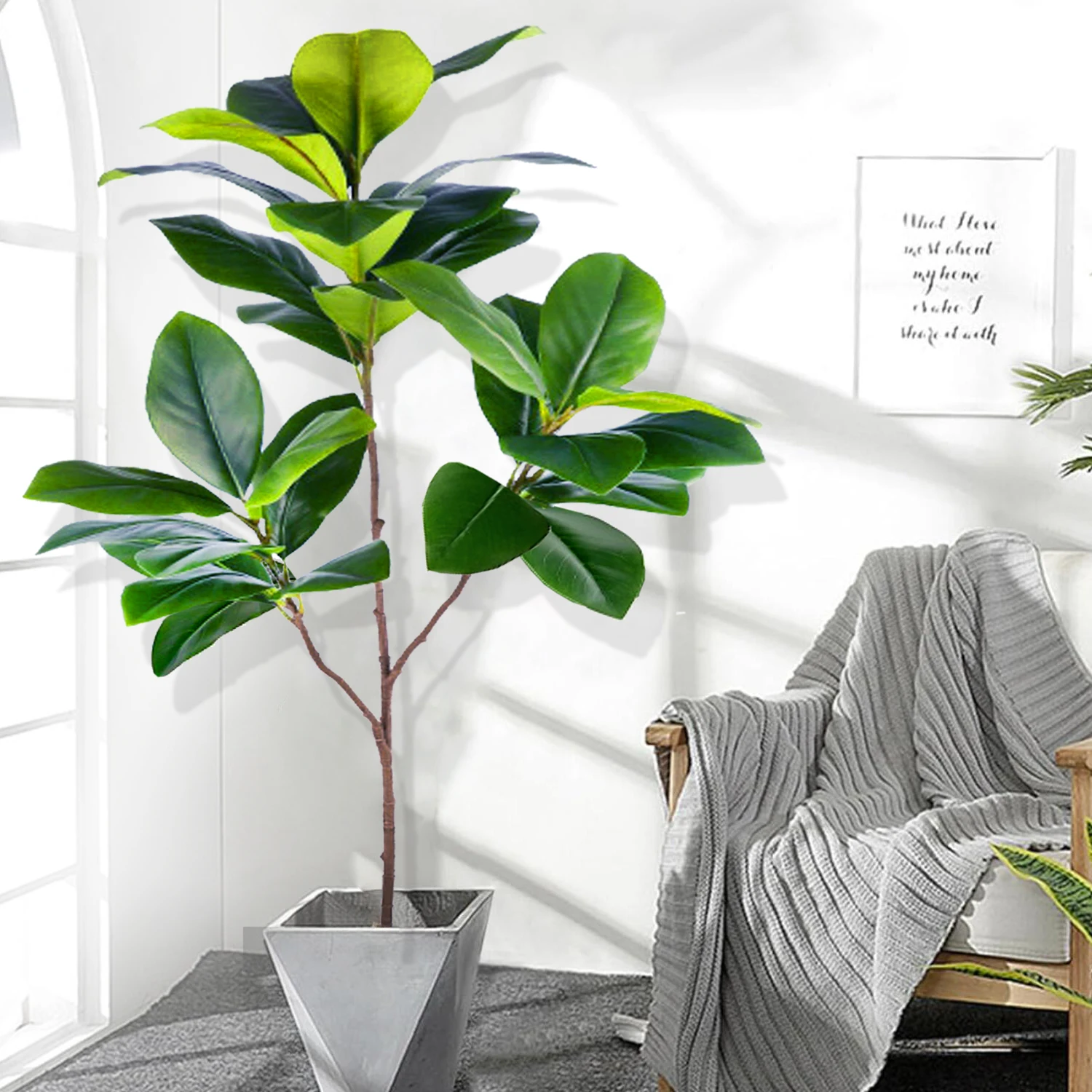 76–135 cm (53,1 Zoll) künstliche Ficus-Mikrokarpa-Pflanzen für den Außenbereich, Hof, Garten, Innenbereich, Heim- und Bürodekoration Image