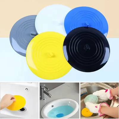 Leak-Proof Bathroom Accessory 15cm Large Silicone Drain Cover Kitchen Sink Bathtub Hair Stopper Bathroom Leakage-proof Plug