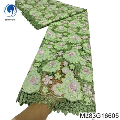 Elegant and Generous, African Water Soluble Lace Fabric , Embroidery Flower Design , High Quality Evening Dress, ML83G166