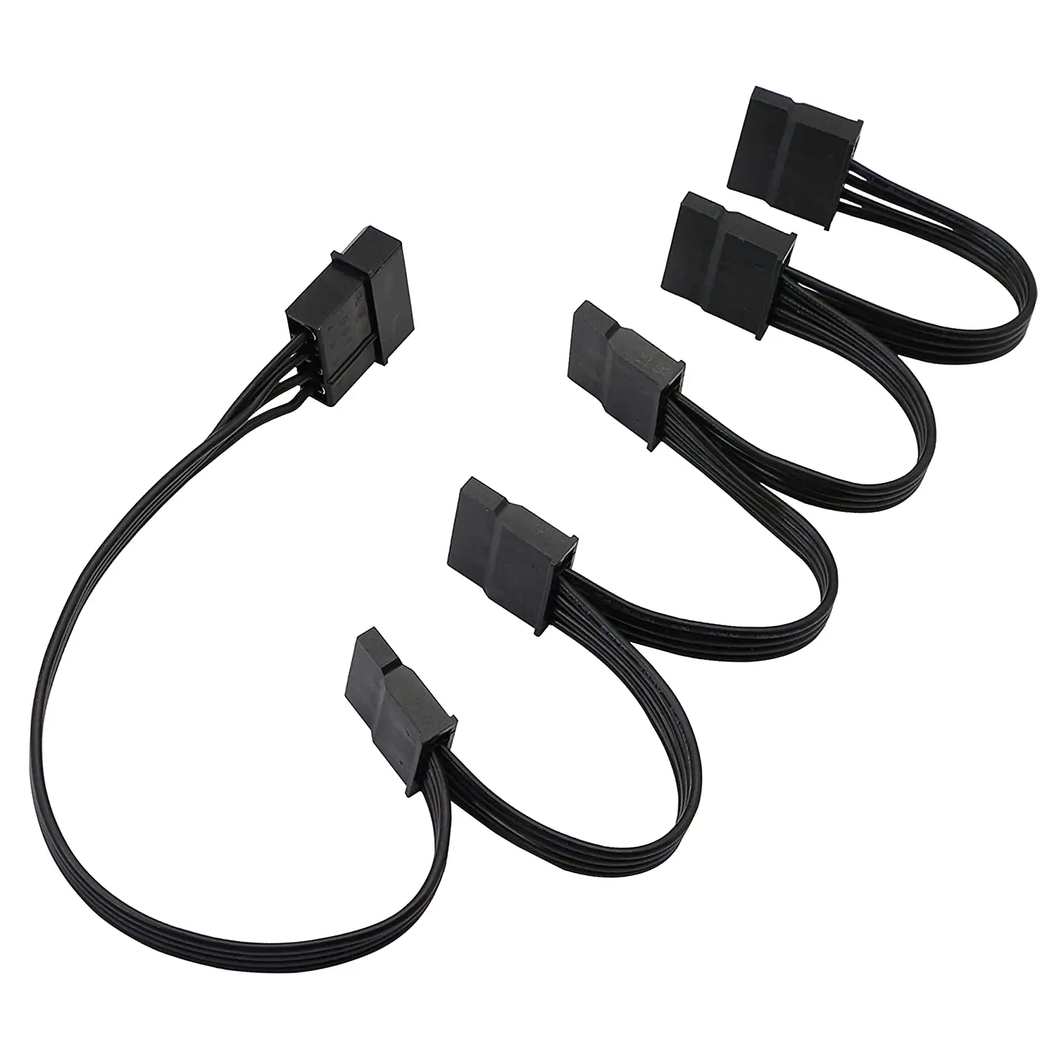 Molex 4pin IDE 1 auf 5 SATA 15Pin Festplatte Netzteil Splitter Kabel für DIY PC Sever 4-pin auf 15-pin Power 60CM Image