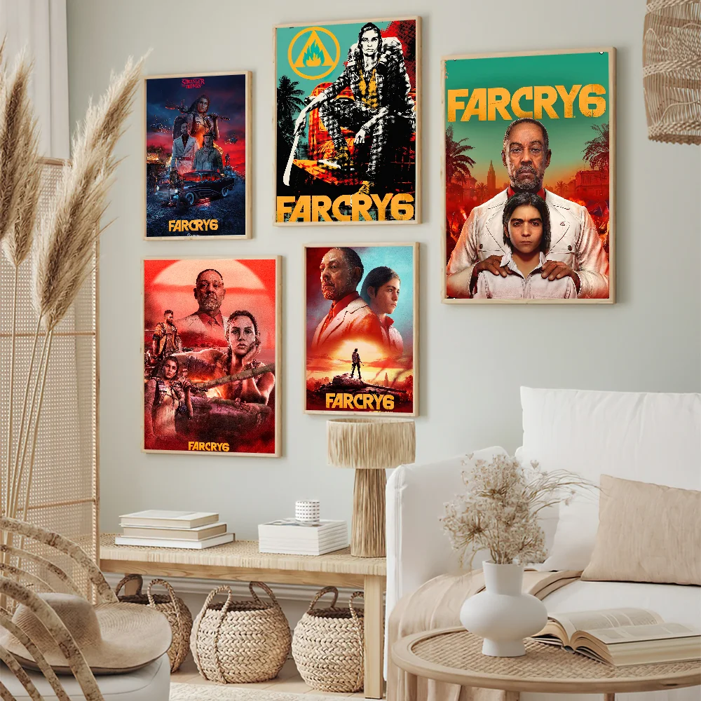 Spiel F-Far C-Cry 6, Posterdrucke, Wandaufkleber, Schlafzimmer, Büro, Wohnzimmer, Zuhause, Raumdekoration, Malerei, selbstklebend Image