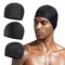 Cuffia da nuoto in spandex da donna e da uomo, con fulmine nero, pelle di squalo, lettere, stampa, cuffia da acqua, cappello da bagno, accessori per piscina per adulti