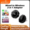 Adattatore Universale CarPlay & Android Auto Bluetooth 5.0 Wireless 2-in-1 Plug & Play USB per Fiat