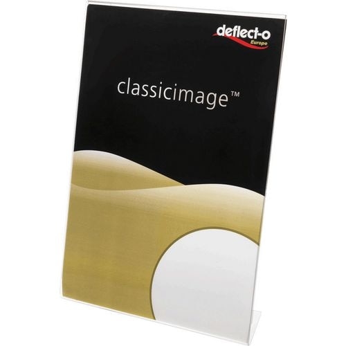 Deflecto Tischaufsteller Transparent Kunststoff 220 x 105 x 45 mm 10,5 (B) x 4,5 (T) x 22 (H) cm Transparent Image