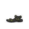 Outdoorsandale ECCO "Offroad", Herren, Gr. 47, schwarz (dunkelgrün, schwarz), Nubukleder, sportlich, Schuhe, Sommerschuh, Klettschuh, Outdoorschuh, in Trekking-Optik