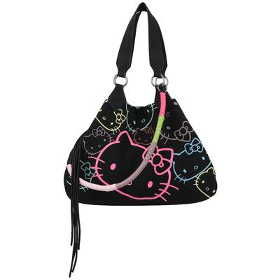 Fritzi aus Preußen Schultertasche Izzy Medium Limited Head Flocked mit tollen Hello Kitty-Prints schwarz Schwarz Damen Image