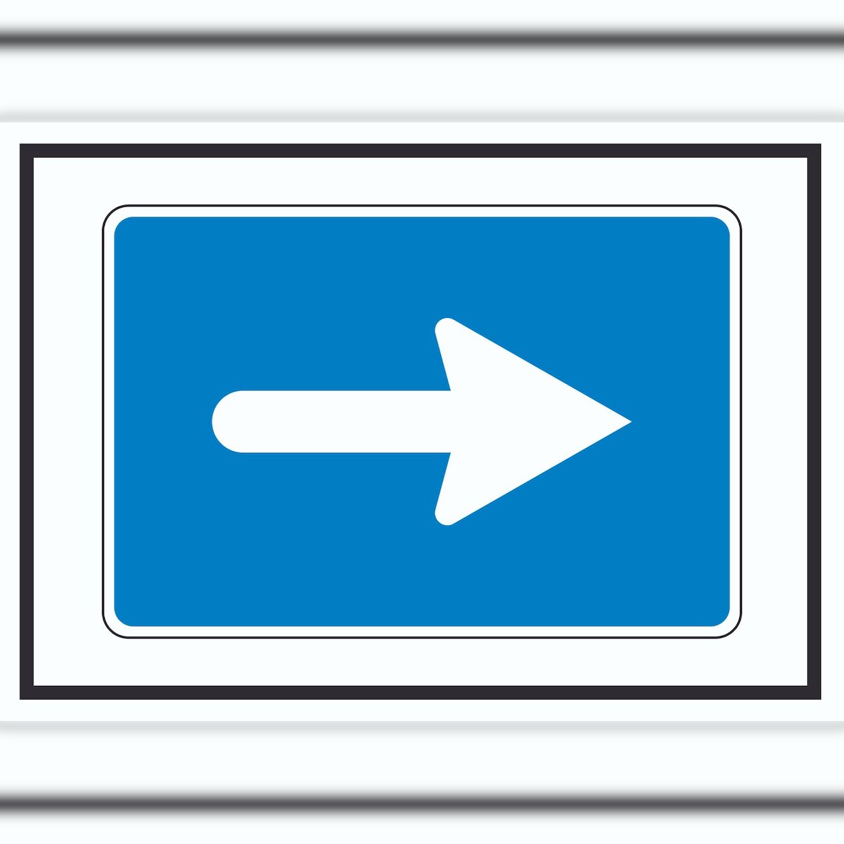 HB-Druck In Pfeilrichtung fahren rechts Symbol A6 Rückseite selbstklebend Image