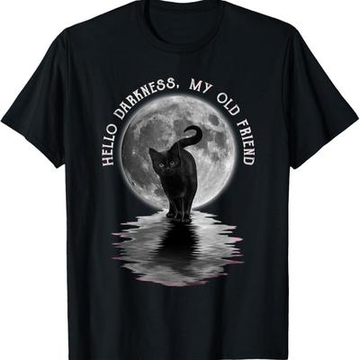 TEMU Black Cat Month Halloween Hello Men's T-shirt Image