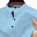 Per uomo Maglietta Maglia Henley Camicia a Maniche Corte Manica Corta Henley Estate Semplice Moda Designer Essenziale Jacquard Vacanza Streetwear Uscire Nero Bianco Blu marino Maglietta Top per Uomo