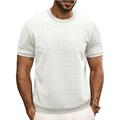 Per uomo Maglietta Camicia a Maniche Corte Manica Corta Girocollo Estate Semplice Moda Designer Essenziale Jacquard Vacanza Streetwear Uscire Nero Bianco Maglietta Top per Uomo