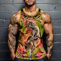 Per uomo Drago Maglietta smanicata Canottiera Senza Maniche maglietta Stampa 3D Girocollo Camicia Moda Esagerato Streetwear Casuale Quotidiano Giallo Rosa Blu Estate Primavera Abbigliamento S M L XL