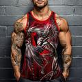 Per uomo Drago Maglietta smanicata Canottiera Senza Maniche maglietta Stampa 3D Girocollo Camicia Moda Esagerato Streetwear Casuale Quotidiano Rosso Blu Viola Estate Primavera Abbigliamento S M L XL