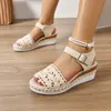 Sommer Neue Hohl Frauen Plattform Sandalen Große Größe Closed Toe Frauen Keil Schuhe Casual Schuhe