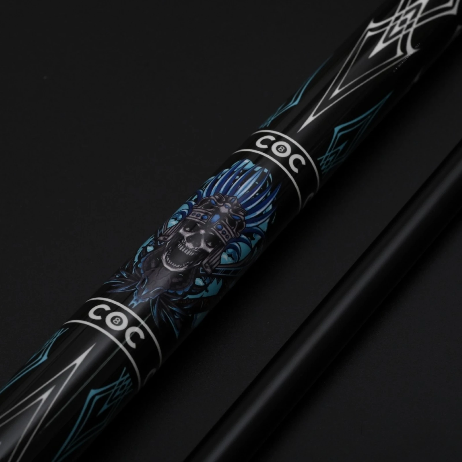 58-Zoll-Pool-Queue aus Kohlefaser mit geringer Durchführung, 12,5 mm geschichtete Spitze, Schnellverschluss-Verbindung, feuchtigkeitsbeständig, Pro-Turnier-Geschenk Image