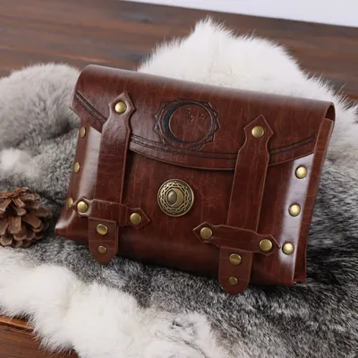 Mittelalterliche Renaissance Taille Ring Gürtel Taille Tasche Frauen Männer Viking Ritter Pirat Cosplay Kostüm Retro PU Tasche Image