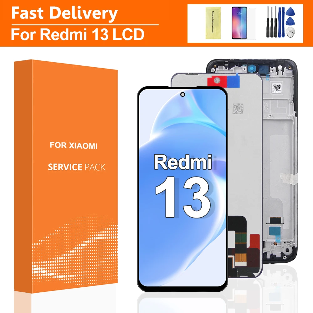 6,79'' LCD-Display-Rahmen, Touch-Digitizer-Baugruppe für Xiaomi Redmi 13 2404ARN45A – Ersatzbildschirm für mobile Geräte Image