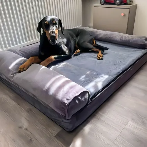 Grand lit apaisant pour chien XXXL, canapé orthopédique en mousse à mémoire de forme, housse amovible imperméable, tapis en peluche pour petits, moyens et grands chiens
