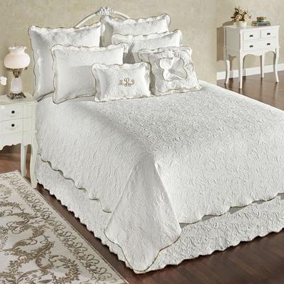 Vienna Coverlet Set White, California King, White