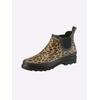 Gummistiefelette HEINE, Damen, Gr. 39, gelb (camel, schwarz), Gummi, modisch, Schuhe