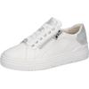 Plateausneaker WALDLÄUFER "H-TAMIRA", Damen, Gr. 5,5 (38,5), silber (weiß, silberfarben), Nappaleder, Nubukleder, kontrastfarbene Details, casual, Schuhe, Schnürschuh, Halbschuh, Komfortschuh, bequeme H-Weite