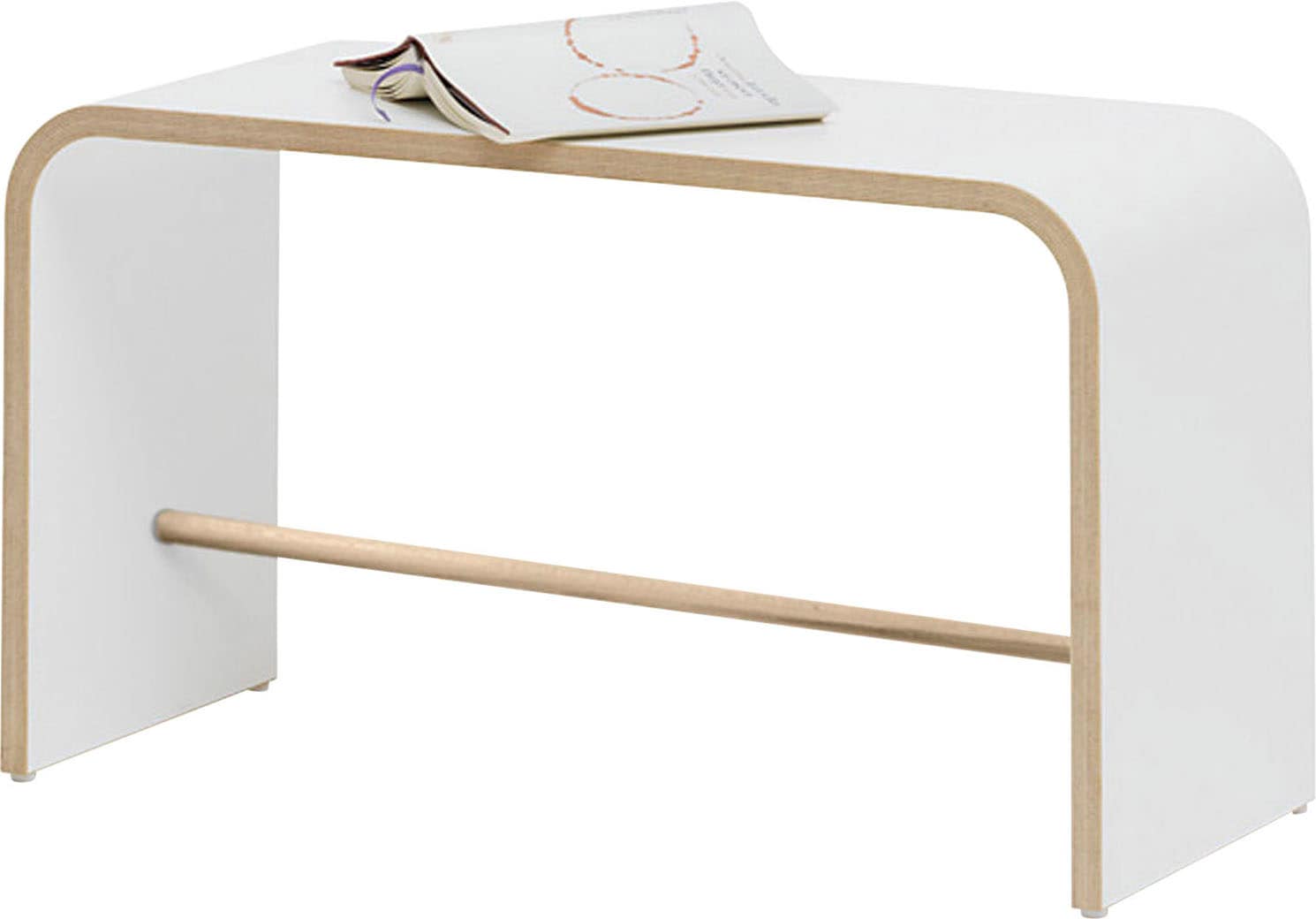 Sitzbank TOJO "Tojo-sit", weiß, B:70cm H:40cm T:30cm, Sitzbänke, Sitzbank Garderobenbank, als Sitzbank, Hocker oder Beistelltisch, in zwei Farben, Breite 70 cm Image