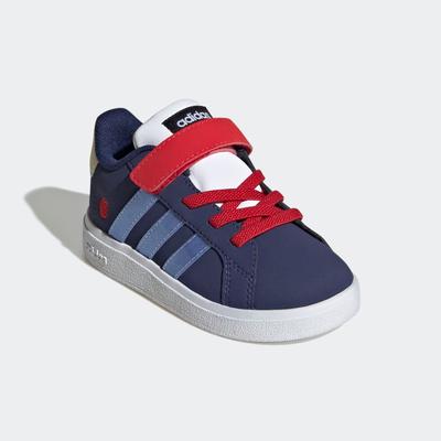 Sneaker ADIDAS SPORTSWEAR "ADIDAS DISNEY SCHNEEWITTCHEN GRAND COURT 2.0 E FÜR KINDER", Gr. 26, dunkelblau, blau fusion, better scarlet, Leder, Synthetik, sportlich, Schuhe Image