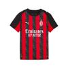 Trainingstop PUMA "ACM HOME JERSEY REPLICA JR", Kinder, Gr. 128, rot (for all time rot, puma schwarz), Web, Obermaterial: 100% Polyester, gemustert, sportlich, regular fit normal, Rundhals, Kurzarm, Tops