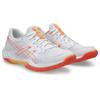 Hallenschuh ASICS "GEL-ROCKET 12", Gr. 41,5, weiß, vivid coral, Synthetik, sportlich, Schuhe