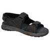 Trekkingsandale MUSTANG SHOES, Herren, Gr. 44, schwarz, Leder, casual, Schuhe, Sommerschuh, Klettschuh mit weicher Innensohle
