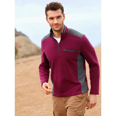 Fleeceshirt CATAMARAN "Fleece-Shirt", Herren, Gr. 48/50, rot (bordeaux), 100% Polyester, gemustert, mehrfarbig, Langarm, Shirts Image