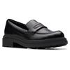 Slipper CLARKS "Orinoco 3", Damen, Gr. 38, schwarz, Leder, unifarben, klassisch, Schuhe, Loafer, Slipper mit weicher Lederinnensohle